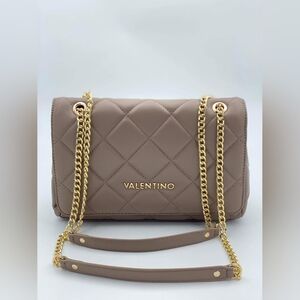 Valentino Quilted Tan Shoulder Bag